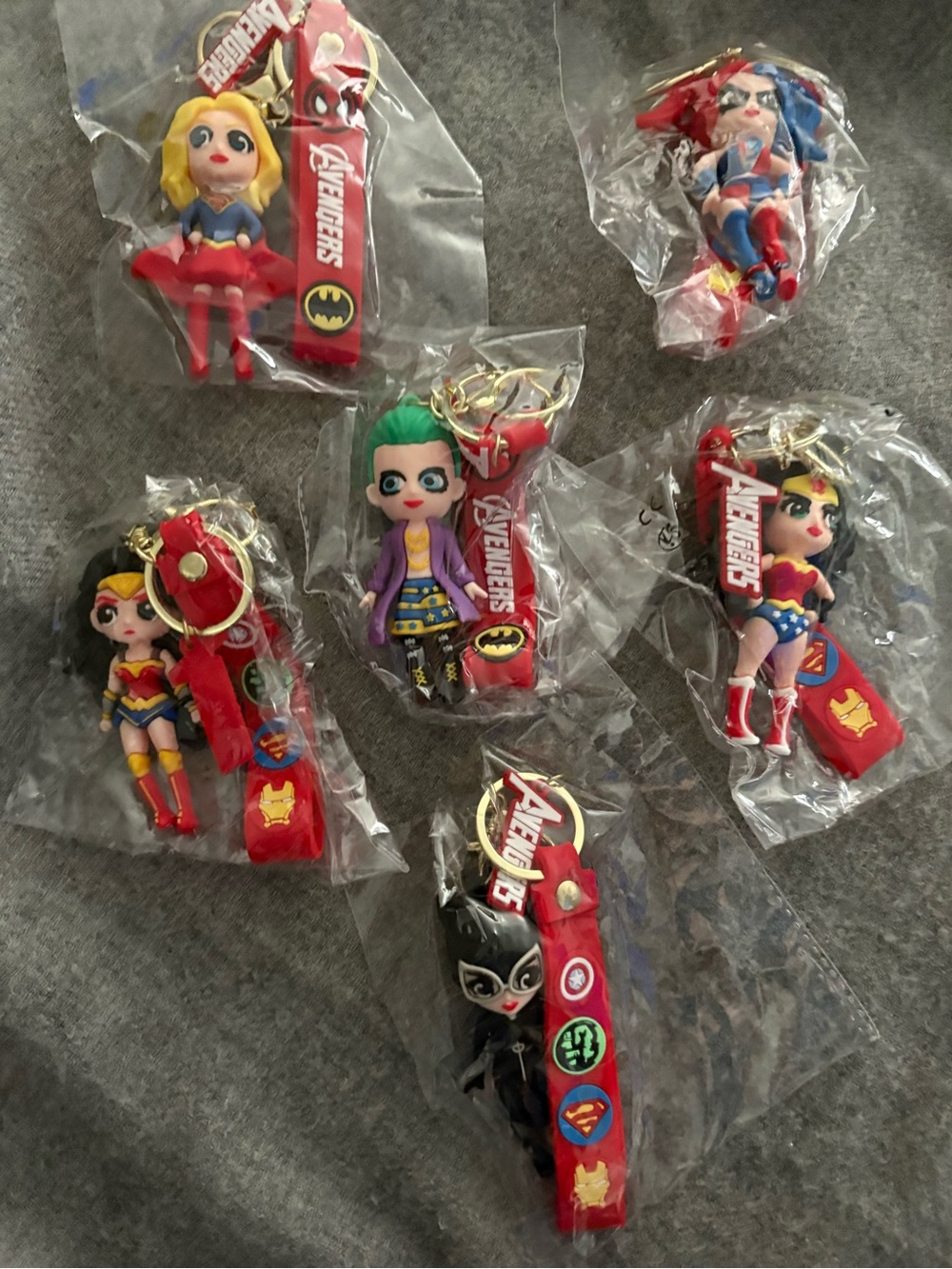 Marvel superhero and villain character keychain or bag charm choose 1
